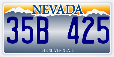 NV license plate 35B425