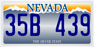 NV license plate 35B439