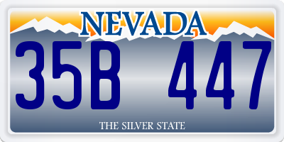 NV license plate 35B447