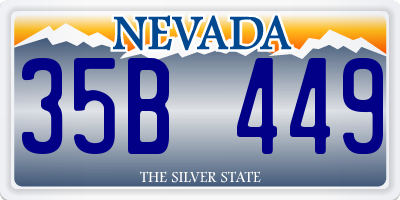 NV license plate 35B449