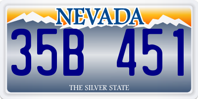 NV license plate 35B451