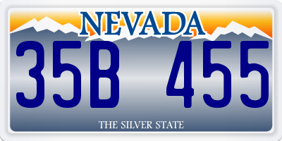 NV license plate 35B455