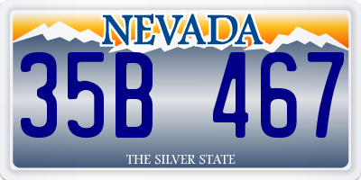 NV license plate 35B467