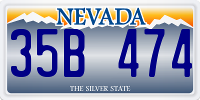 NV license plate 35B474