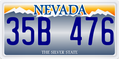 NV license plate 35B476