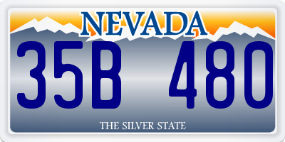 NV license plate 35B480