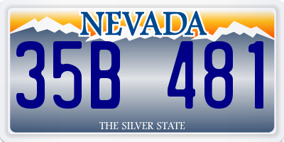 NV license plate 35B481