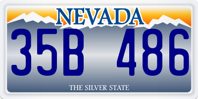 NV license plate 35B486