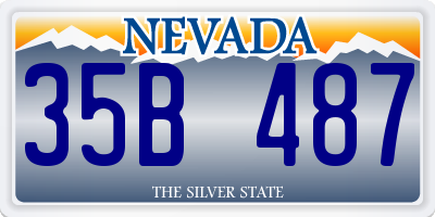 NV license plate 35B487