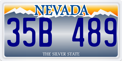 NV license plate 35B489