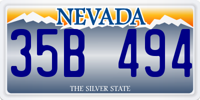 NV license plate 35B494