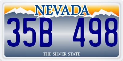 NV license plate 35B498