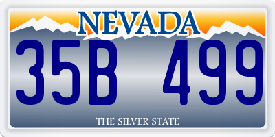 NV license plate 35B499