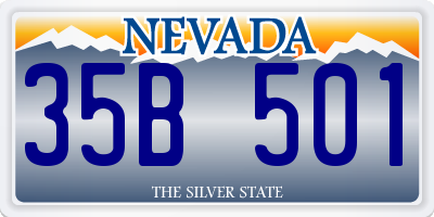 NV license plate 35B501