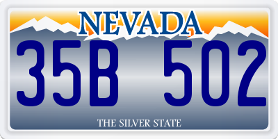 NV license plate 35B502