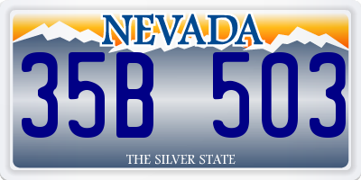 NV license plate 35B503