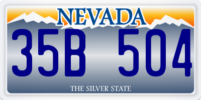NV license plate 35B504