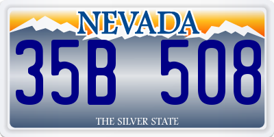 NV license plate 35B508