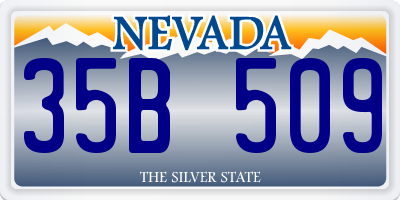 NV license plate 35B509
