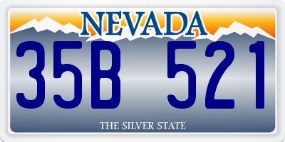 NV license plate 35B521