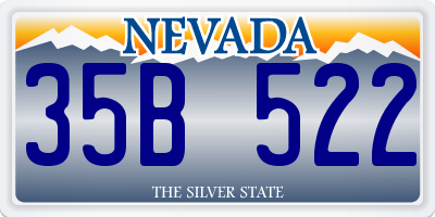 NV license plate 35B522