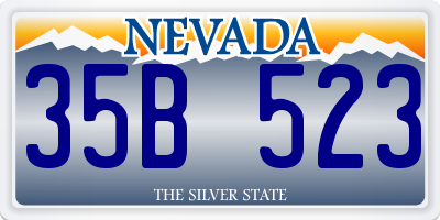NV license plate 35B523