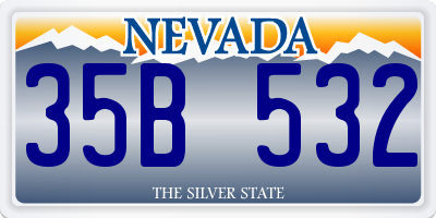 NV license plate 35B532