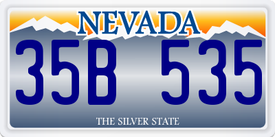 NV license plate 35B535