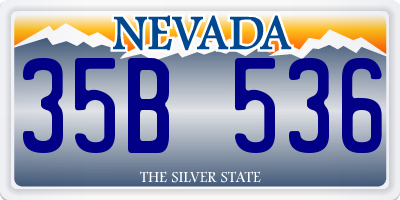 NV license plate 35B536