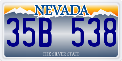 NV license plate 35B538