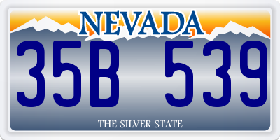NV license plate 35B539