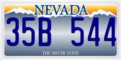 NV license plate 35B544