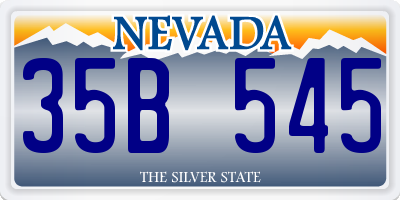 NV license plate 35B545