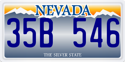 NV license plate 35B546