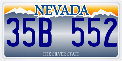 NV license plate 35B552