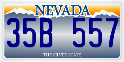 NV license plate 35B557