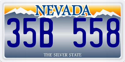 NV license plate 35B558