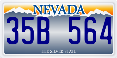 NV license plate 35B564