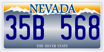 NV license plate 35B568