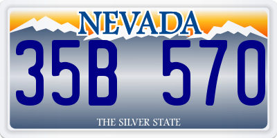 NV license plate 35B570