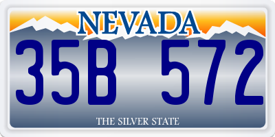 NV license plate 35B572