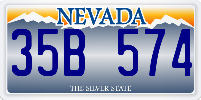 NV license plate 35B574