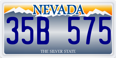 NV license plate 35B575