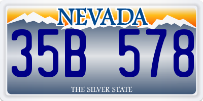 NV license plate 35B578