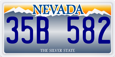 NV license plate 35B582