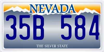 NV license plate 35B584