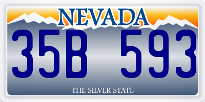 NV license plate 35B593