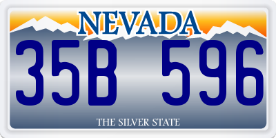 NV license plate 35B596