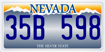 NV license plate 35B598