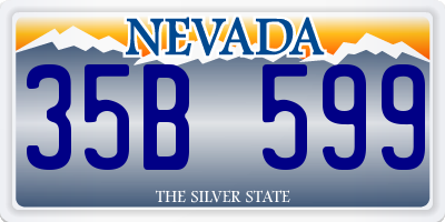 NV license plate 35B599